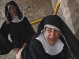 Nuns have fun with dildos and real black pecker